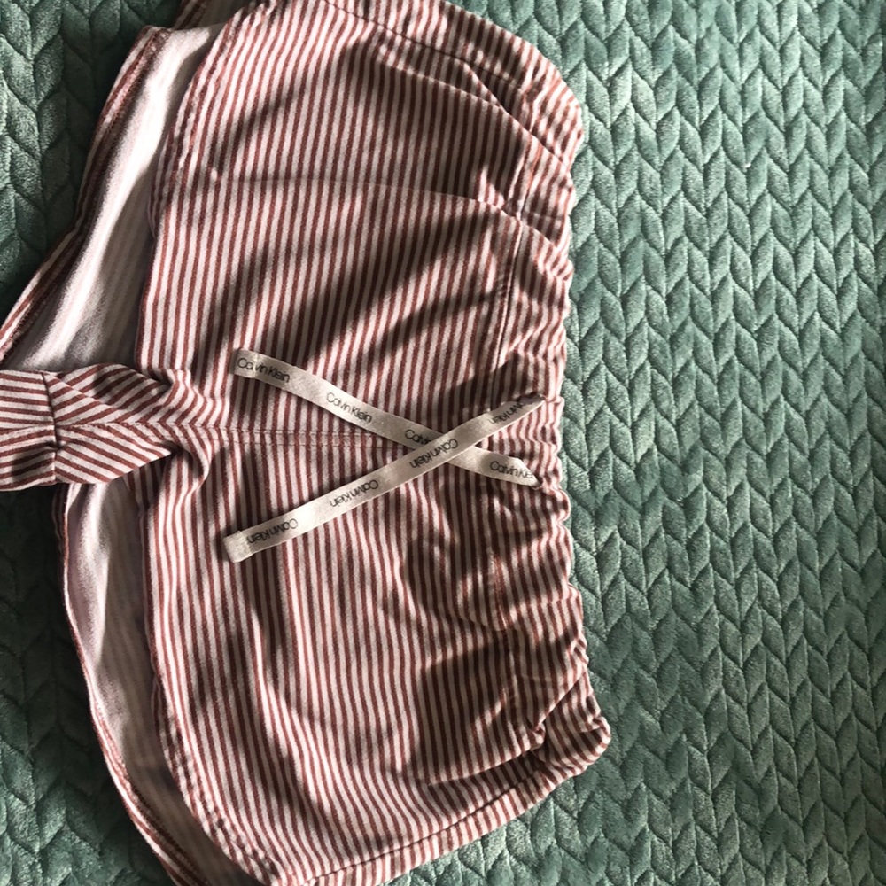 Calvin Klein stripes pajama shorts